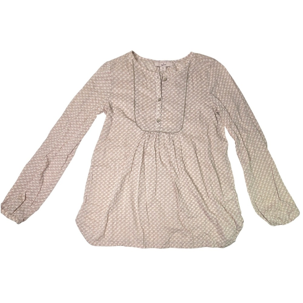 Stella McCartney for GapKids Girls Beige I Love You Cotton Blouse Top Size 10 L
